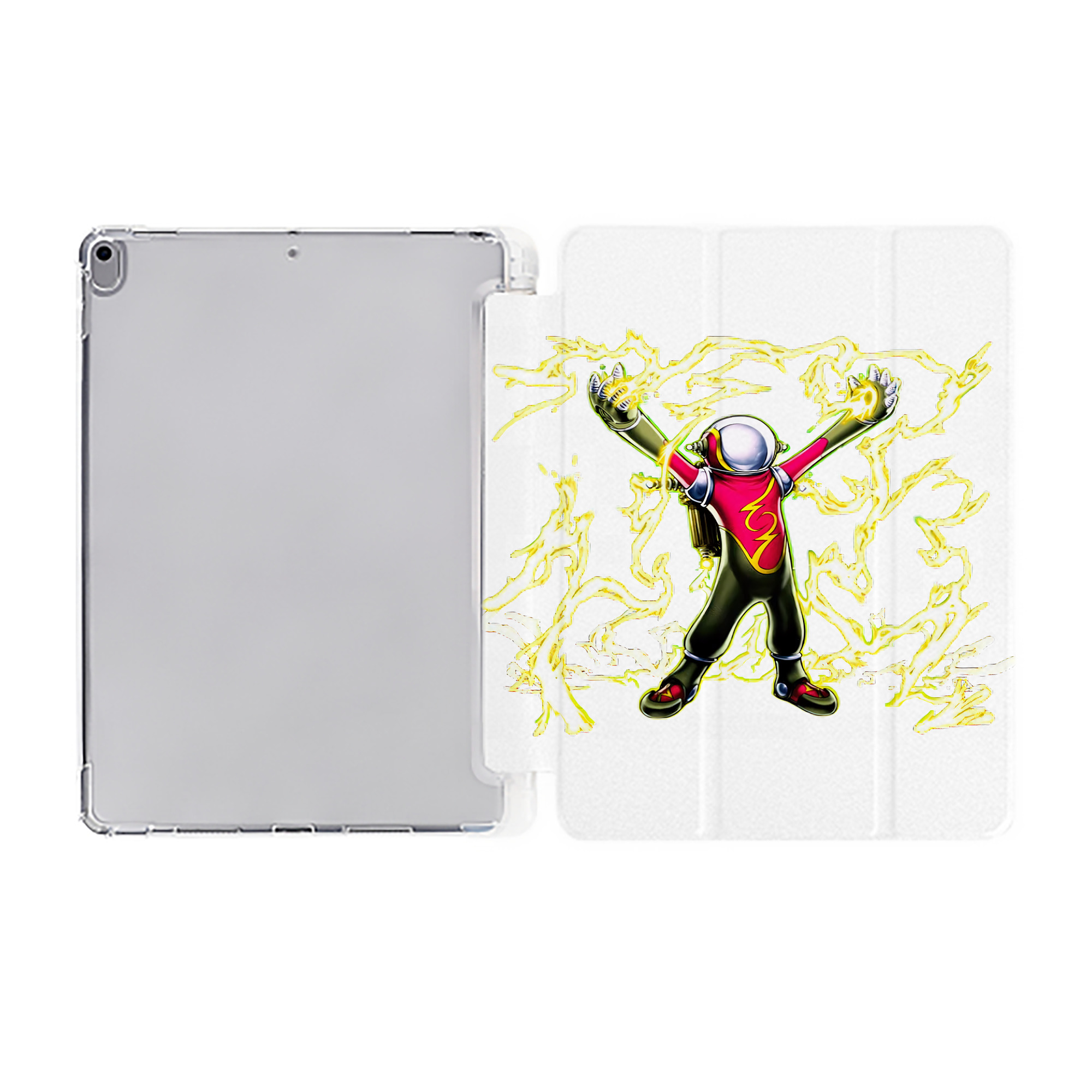 （画像用） 遊☆戯☆王 Yu-Gi-Oh! IPad ケース ペン収納付き 三つ折りスタンド PUレザー×シリコン 対応機種9.5/10.5/10.9インチ